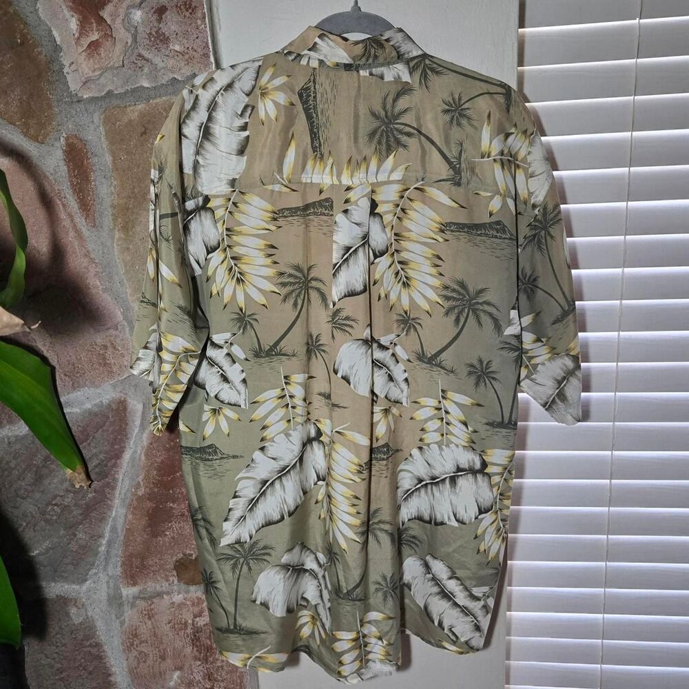 Vintage Summa Eclectic Tropical Silk Button Down Shirt Vacation Summer - Picture 2 of 5